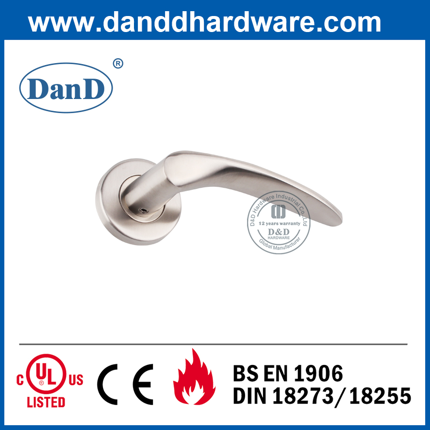 Tay nắm cửa đòn bẩy rắn nội thất hiện đại bằng thép không gỉ 304-DDSH001