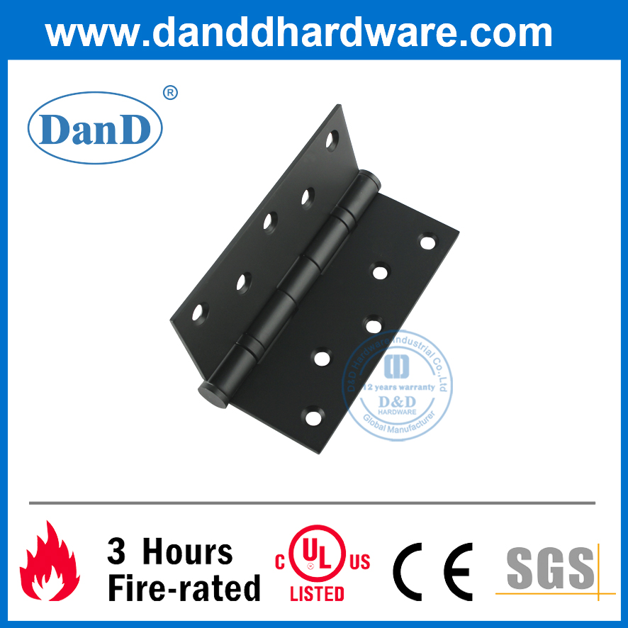 Bản lề cửa thương mại toàn bộ lỗ mộng lớp 316 Matt Black-DDSS011B-5X4X3
