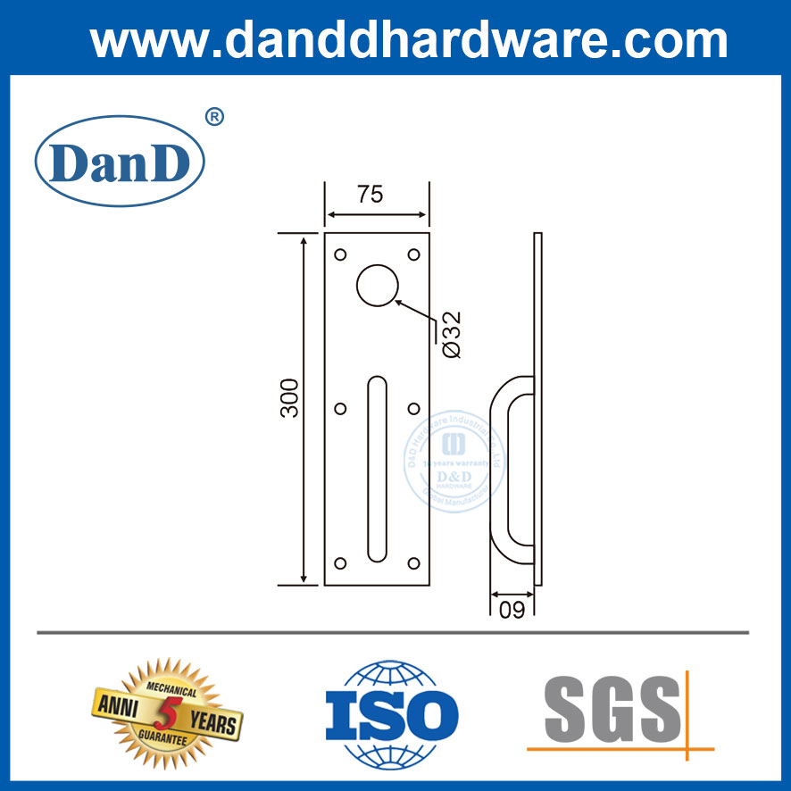 Tấm chốt đêm bằng thép không gỉ 304 hình trụ tròn cho thiết bị thoát hiểm-DDPD011