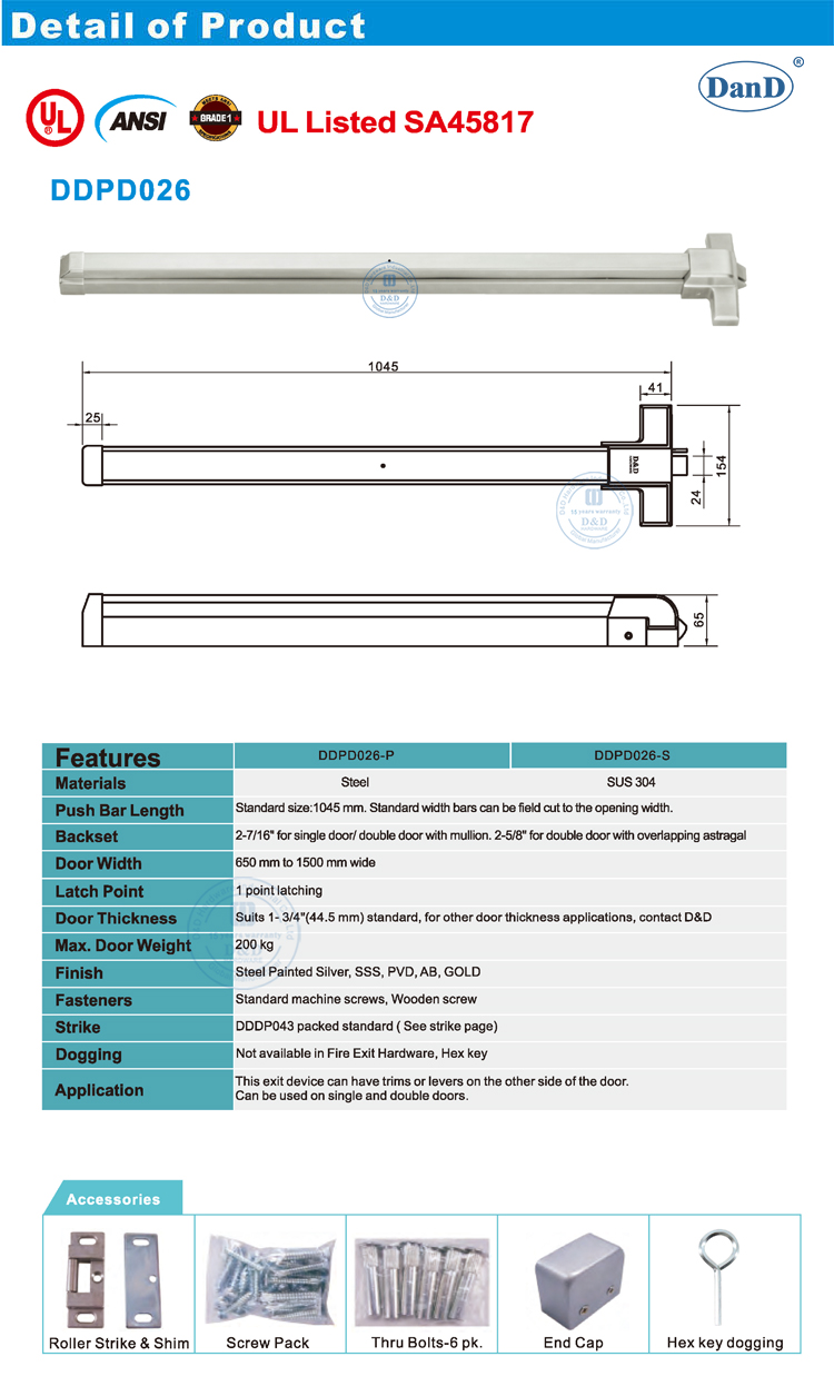 thiết bị dogging thanh hoảng loạn