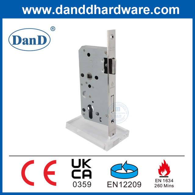 Chứng nhận CE Khóa chống cháy Khóa mộng bằng thép không gỉ cho cửa kim loại bằng gỗ-DDML009-5572
