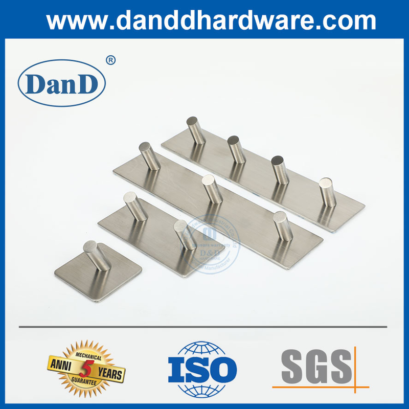 Móc treo tường phòng tắm màu bạc vàng Matte Black Coat Hooks Móc áo hiện đại-DDTC016