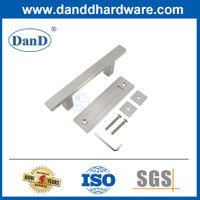 Phần cứng cửa chuồng Cửa trượt bằng thép không gỉ hình vuông màu bạc-DDBD103