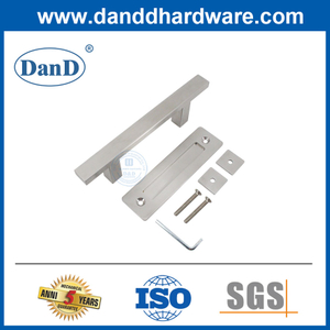 Phần cứng cửa chuồng Cửa trượt bằng thép không gỉ hình vuông màu bạc-DDBD103