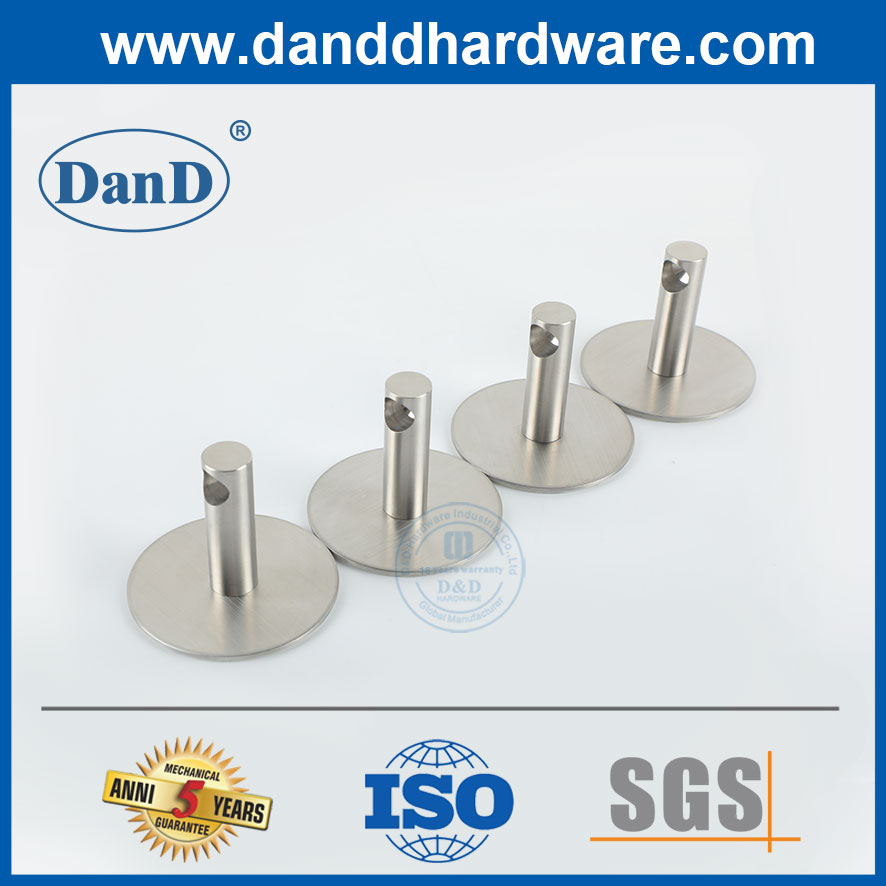 Móc đòn bẩy tự dính tròn màu bạc Móc treo khăn cửa phòng tắm-DDTC004