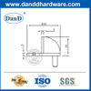 Nút chặn cửa bán cầu bằng thép không gỉ cho cửa gỗ-DDDS001