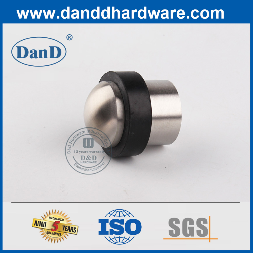 Nút chặn cửa thương mại tròn cao su bằng thép không gỉ-DDDS008