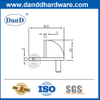 Chặn cửa nửa tròn hiện đại Hợp kim kẽm Chặn cửa màu đen mờ-DDDS004