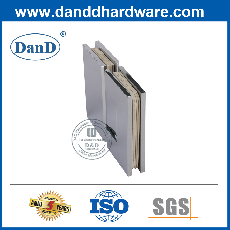 Bản lề cửa tắm lắp kính 180 độ SS304-DDGH004