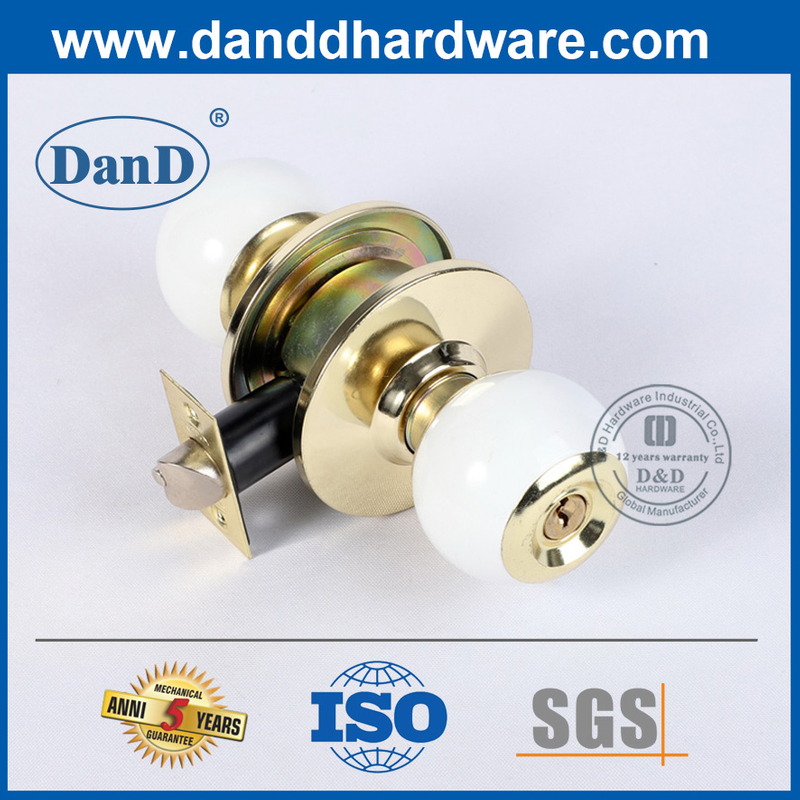 Thiết kế mới Khóa tay nắm cửa bằng hợp kim kẽm màu trắng-DDLK067