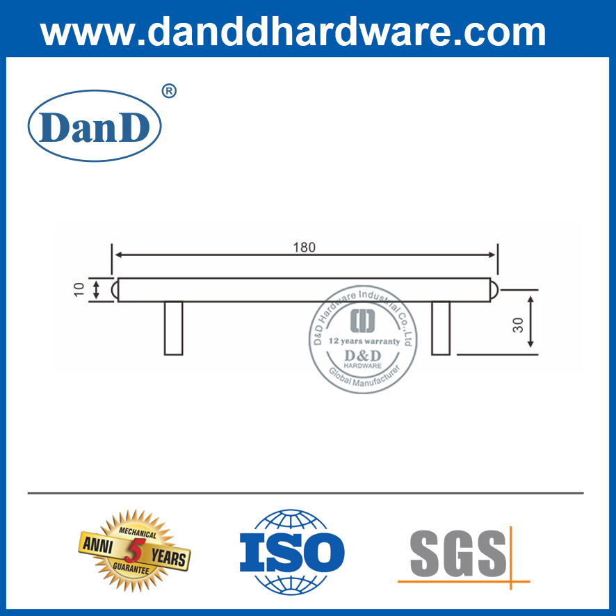 Tay cầm ngăn kéo thanh chữ T nhỏ bằng thép không gỉ-DDFH001