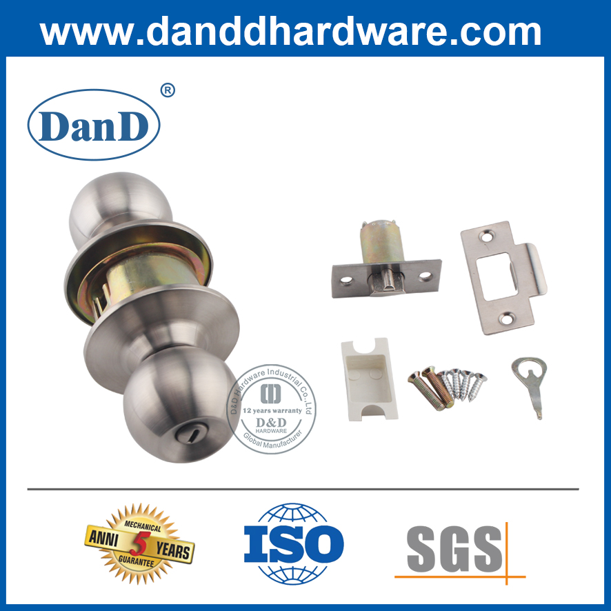 Núm cửa phòng tắm tròn bằng thép không gỉ riêng tư-DDLK004