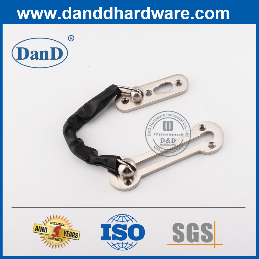 Hợp kim kẽm chất lượng cao Satin Niken hoàn thiện Chuỗi cửa chính-DDDG003