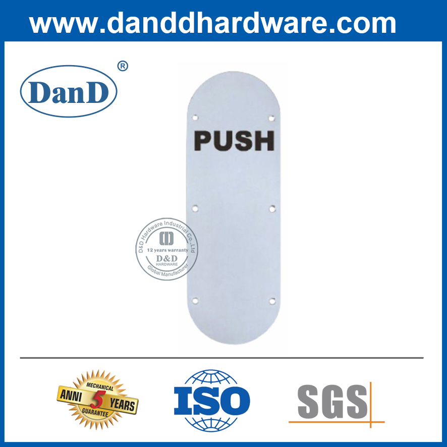 Tấm biển hiệu bằng thép không gỉ chất lượng cao cho Push-DDSP005
