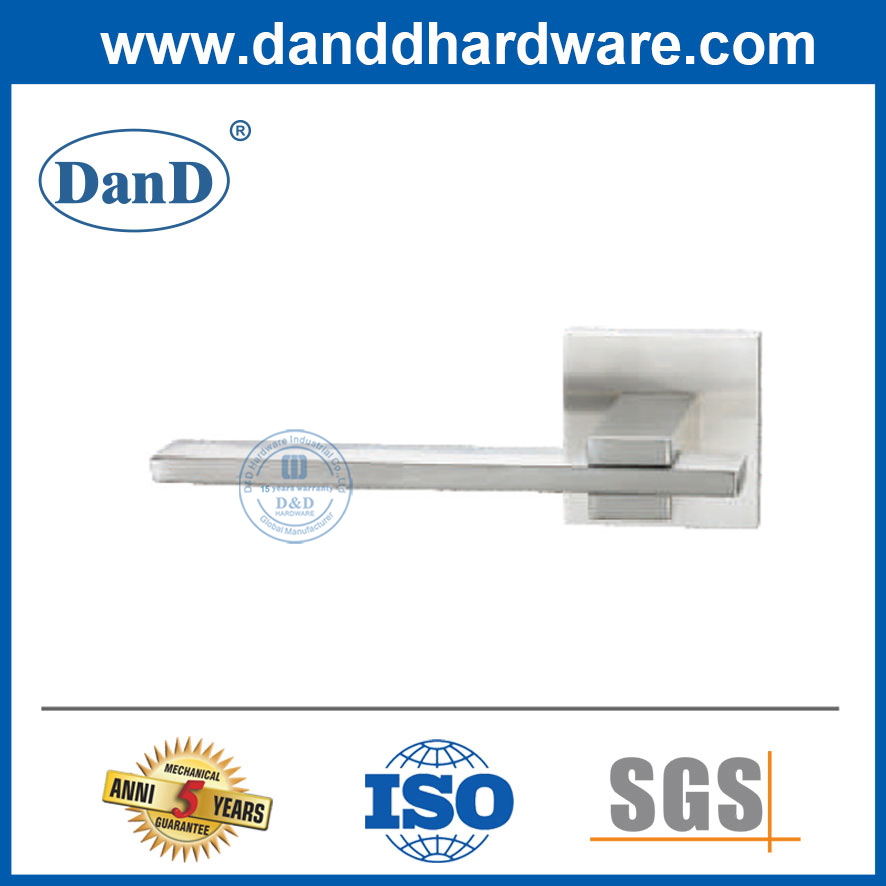 Tay nắm cửa vuông hiện đại Tay nắm cửa ngoài bằng thép không gỉ màu bạc-DDTH047