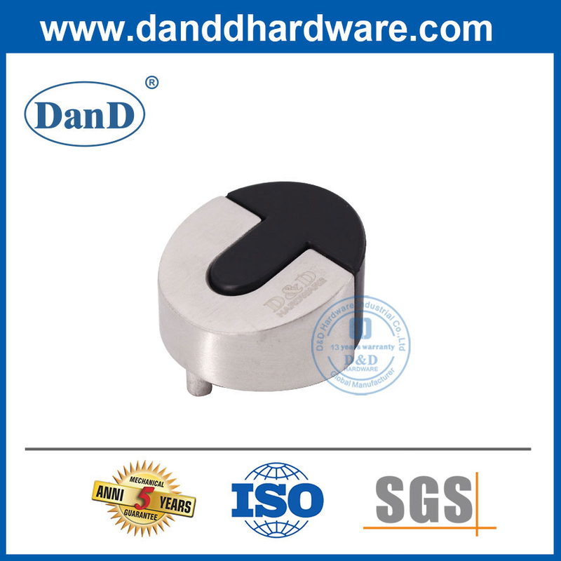 Chặn cửa chất lượng cao Chặn cửa bằng thép không gỉ Satin cho sàn-DDDS006