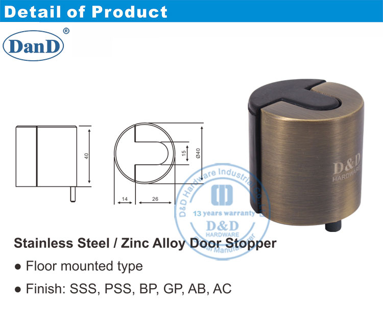 chặn cửa bằng đồng cổ