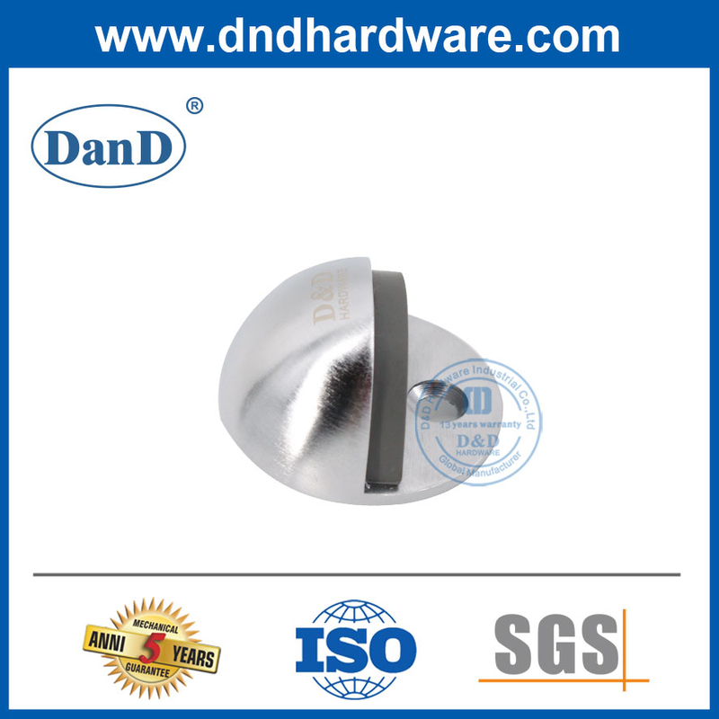 Chặn cửa bán cầu Hợp kim kẽm Chrome Bạc chặn cửa-DDDS005