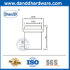 Chặn cửa cao su màu đen gắn trên sàn bằng thép không gỉ-DDDS011