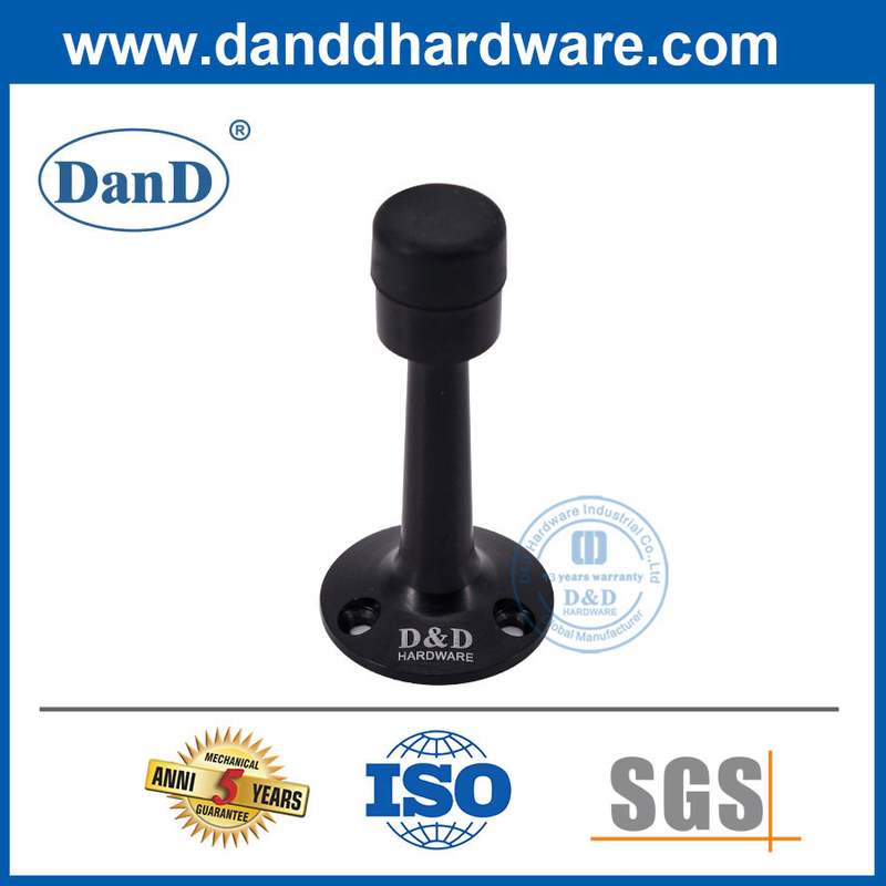 Chặn cửa dọc màu đen Hợp kim kẽm Chặn cửa nội thất tốt nhất-DDDS019