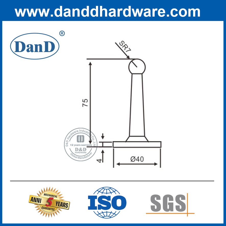 Nút chặn cửa độc đáo Giá đỡ cửa bằng đồng cổ Hợp kim kẽm Cửa gỗ-DDDS021