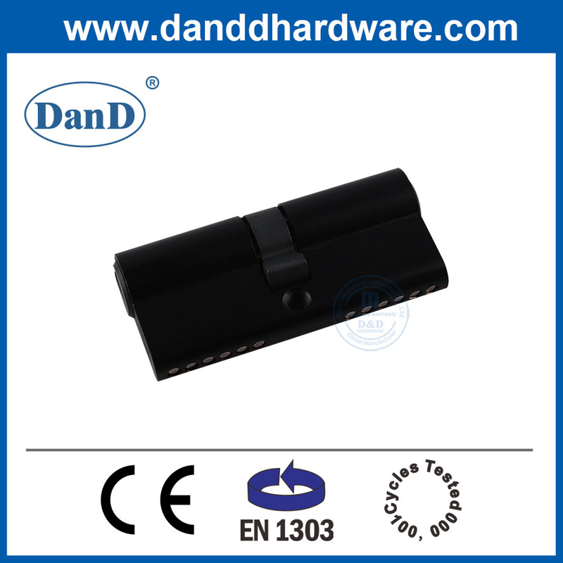 BS EN1303 Trụ khóa lỗ mộng bằng đồng nguyên khối màu đen dành cho thị trường Châu Âu-DDLC003-70mm-MB