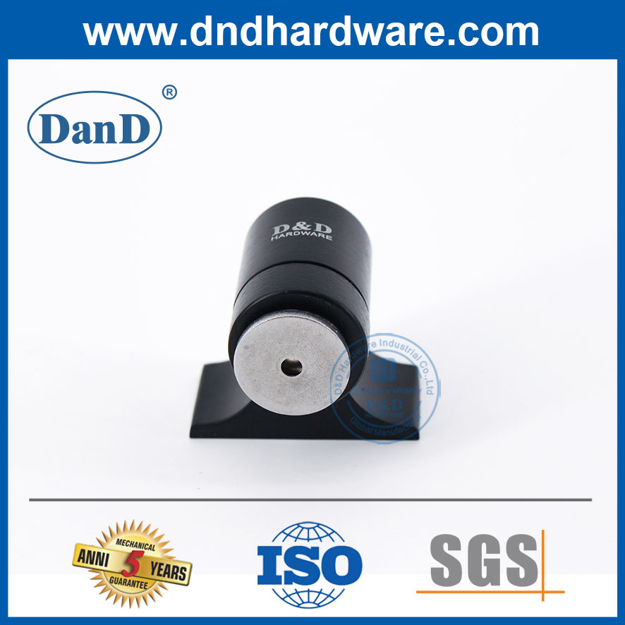 Hợp kim kẽm Trung Quốc Chặn cửa Tầng chặn cửa kim loại màu đen Magentic cho khách sạn-DDDS033