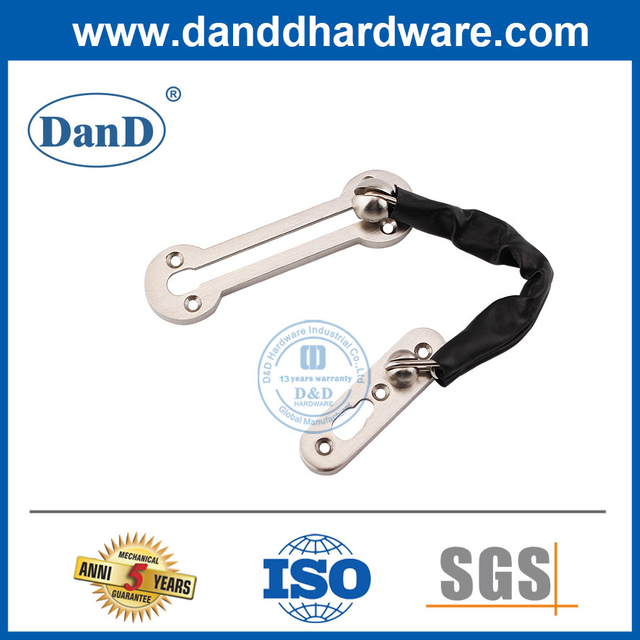 Trung Quốc Hợp kim kẽm Satin Niken Giá tốt Khóa chuỗi cửa cho cửa bên trong-DDDG003