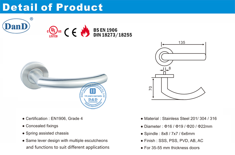 Tay nắm cửa bên trong-Phần cứng D và D