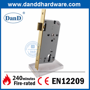 Thép không gỉ 304 EN12209 Khóa cửa phòng ngủ chống cháy vàng-DDML009