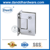 Bản lề cửa tắm kính 304 bằng thép không gỉ 90 độ màu bạc-DDGH001