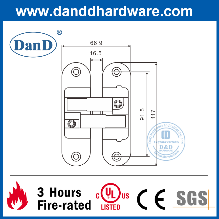 Bản lề cửa ẩn điều chỉnh hợp kim kẽm 3D cho cửa nội thất-DDCH009