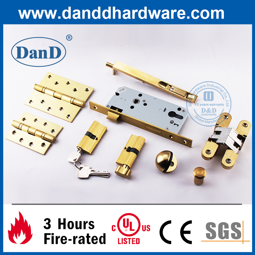 Chìa khóa chốt đêm bằng đồng thau nguyên khối Euro nửa xi lanh-DDLC010