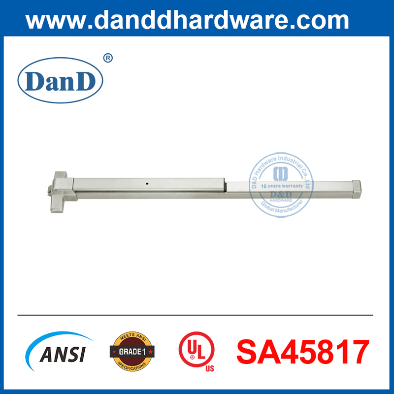 Thanh chốt bằng thép không gỉ chốt 1 điểm Cửa UL305 với phần cứng hoảng loạn-DDPD025