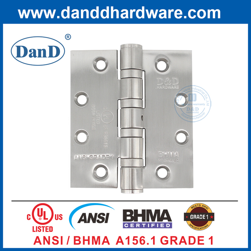 Bản lề cửa BHMA hạng nặng NRP bằng thép không gỉ ANSI cấp 1-DDSS001-ANSI-1-4.5x4x4.6