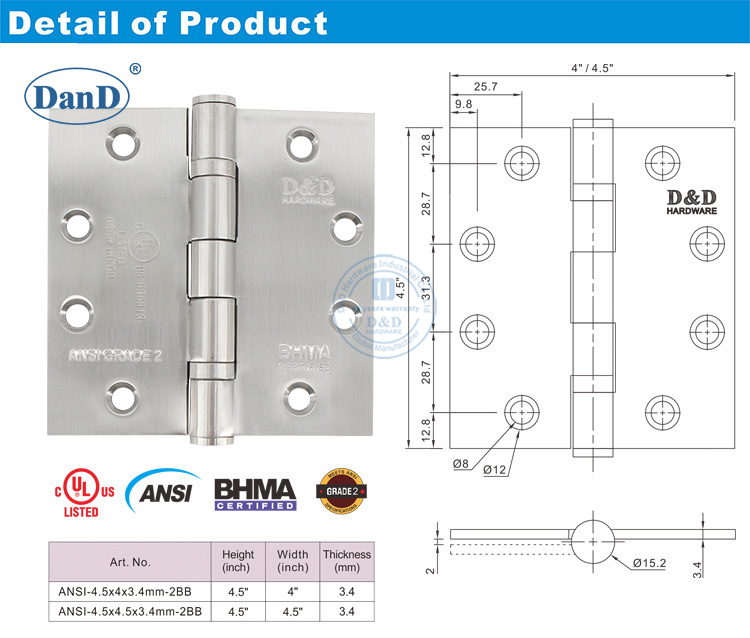 Bản lề cửa chống cháy