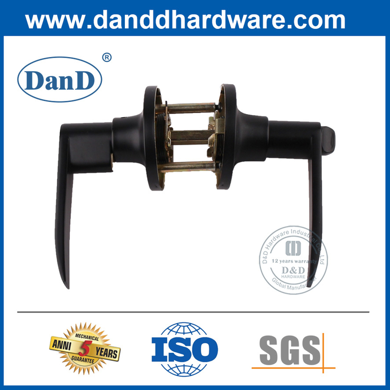 Bộ khóa chức năng văn phòng bằng hợp kim kẽm màu đen mờ-DDLK094