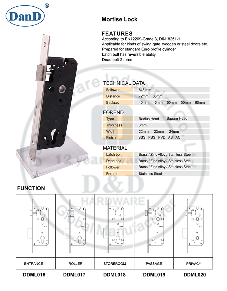 Khóa cửa-D và D Phần cứng-4585