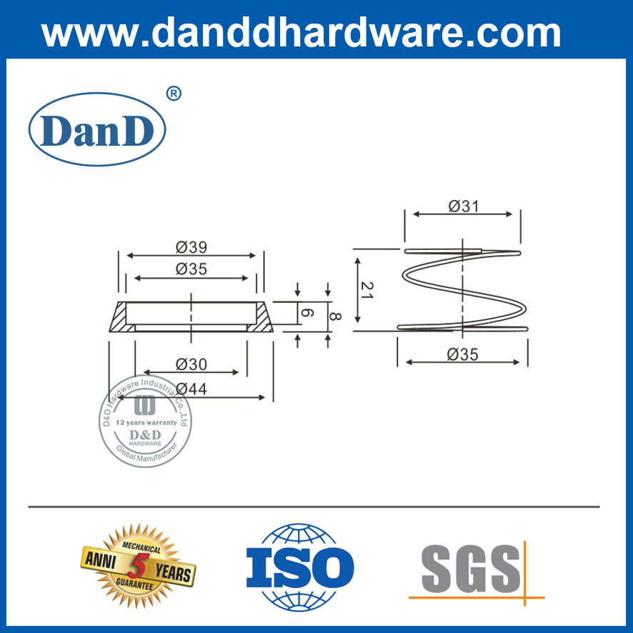 Cổ thép không gỉ và lò xo-DDAT003