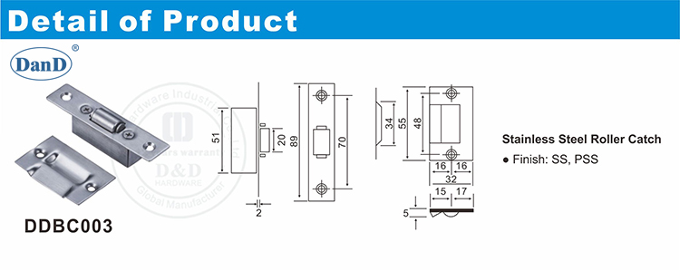 Chốt cửa l&ograve; xo cho phần cứng cửa D v&agrave; D b&ecirc;n trong