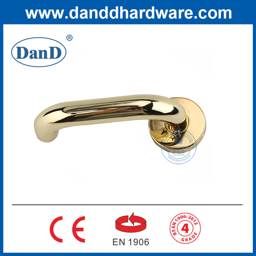 Tay nắm cửa bằng thép không gỉ mạ vàng loại 4 Euro EN1906-DDTH001