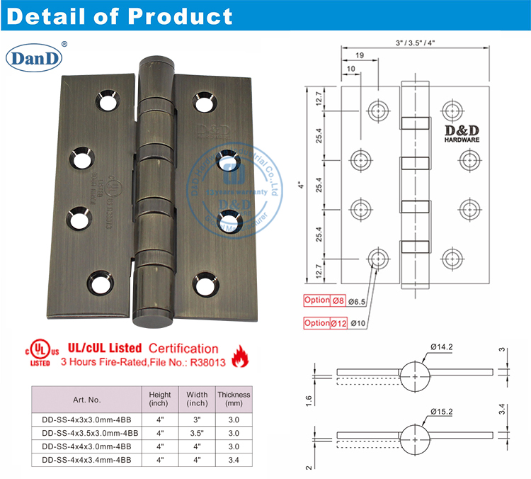 Bản Lề Cửa Gỗ-DDSS003-FR