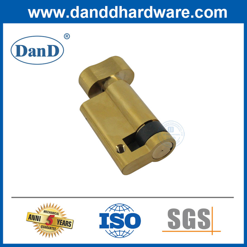 Khóa cửa phòng tắm xi lanh vàng nhỏ Euro đồng nửa xi lanh-DDLC009