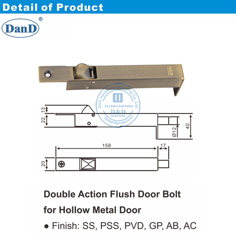 bu lông xả tự động cho cửa đôi