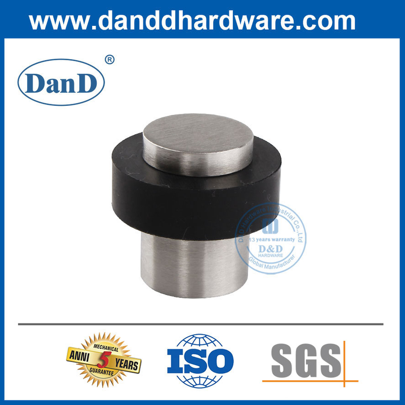 Chặn cửa cao su bằng thép không gỉ Satin Chặn cửa Home-DDDS007