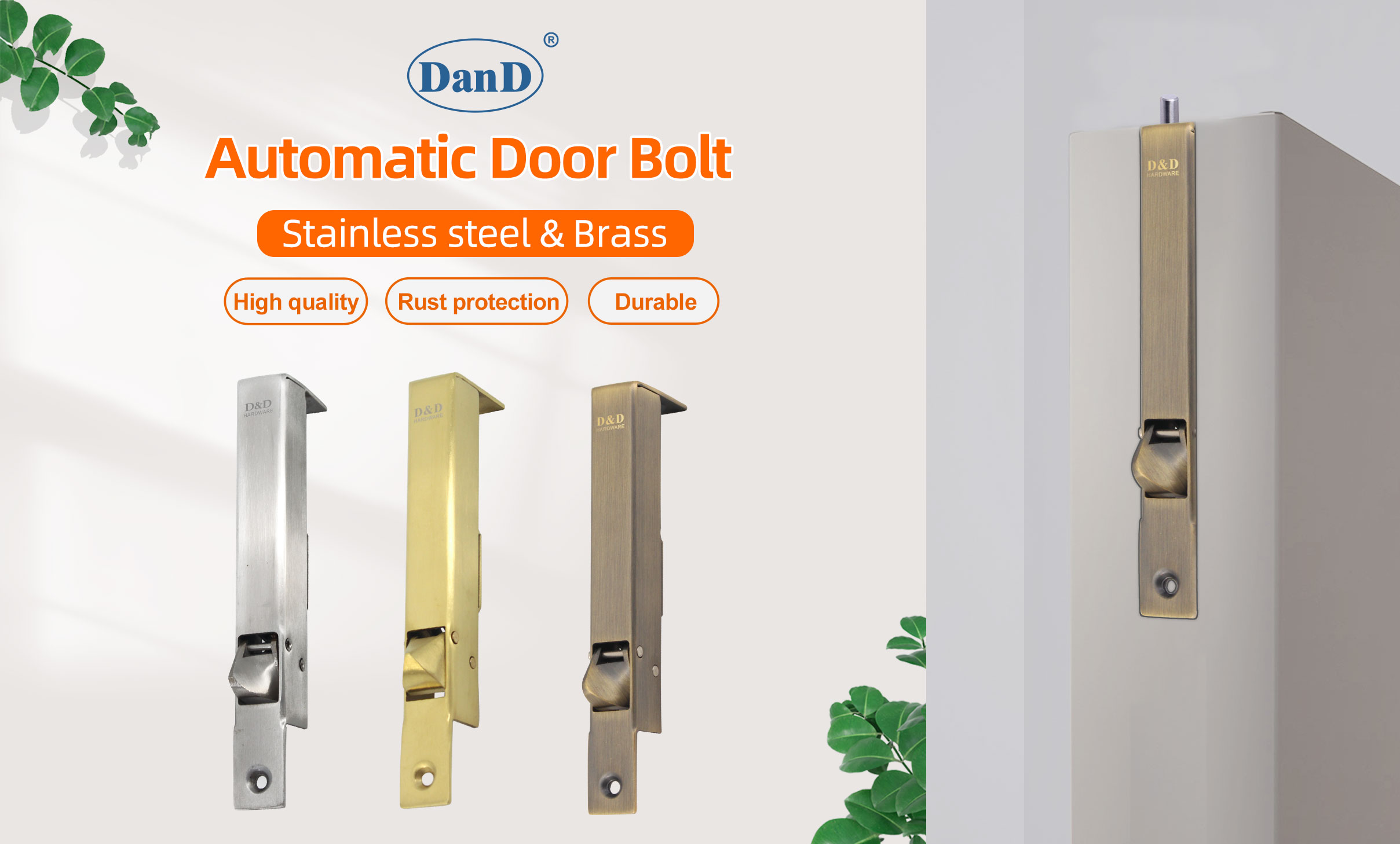 Bu lông xả tự động bằng thép không gỉ cho cửa đôi giảm giá