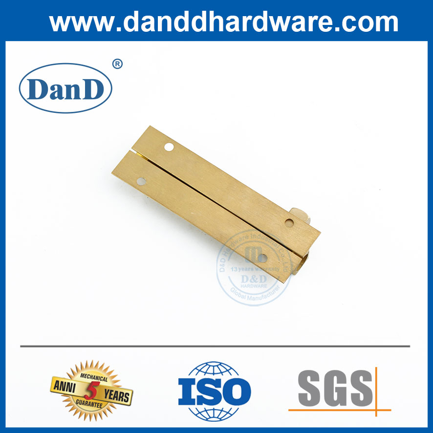 Satin Brass Kết thúc chốt thùng Chốt khóa chốt thùng 4 inch bằng đồng thau Msteria-DDD016