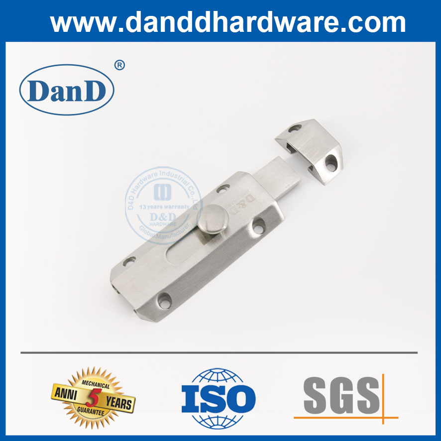 Khóa cửa chốt thùng bằng đồng thau rắn Satin Niken thùng Bolt-DDDB017