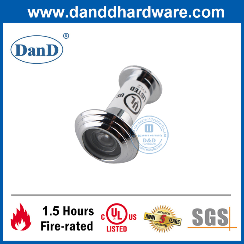 Lỗ nhìn trộm cửa bên ngoài 180 độ được xếp hạng chống cháy UL trong cửa chống cháy-DDDV007