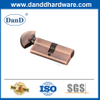 Bộ lỗ mộng lõi đồng thau Euro Bộ xi lanh khóa cửa pin với Thumbturn-DDLC005